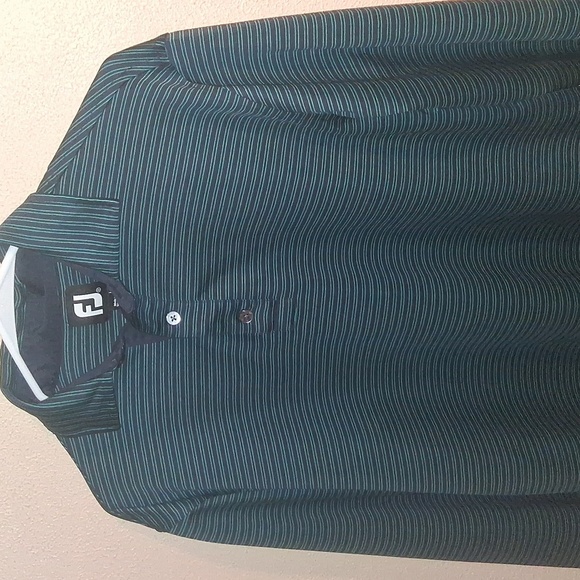 FootJoy Men’s Striped Performance Golf‎ Polo Long Sleeve 1/4 Zip S - Picture 2 of 6
